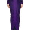 Women ALAÏA Skirts | 3D Long Skirt Ultraviolet