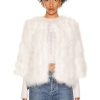 Women Yves Salomon Jackets & Coats | Feather Cropped Jacket Meringue