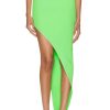 Women David Koma Skirts | Asymmetrical Hem Knit Skirt Neon Green