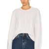 Women Guest In Residence Sweaters & Knits | Marled Cable Crew Sweater Cream