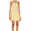 Women ALAÏA Dresses | Spiral Skater Jaune Pale