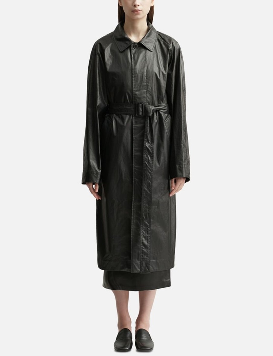 Women Lemaire Jackets & Coats | Belted Raincoat Black