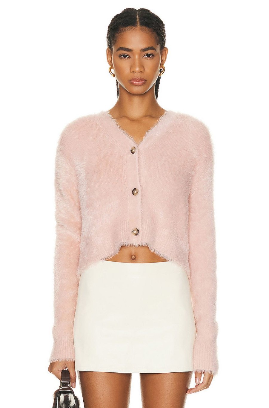 Women Acne Studios Sweaters & Knits | Crop Cardigan Dusty Pink