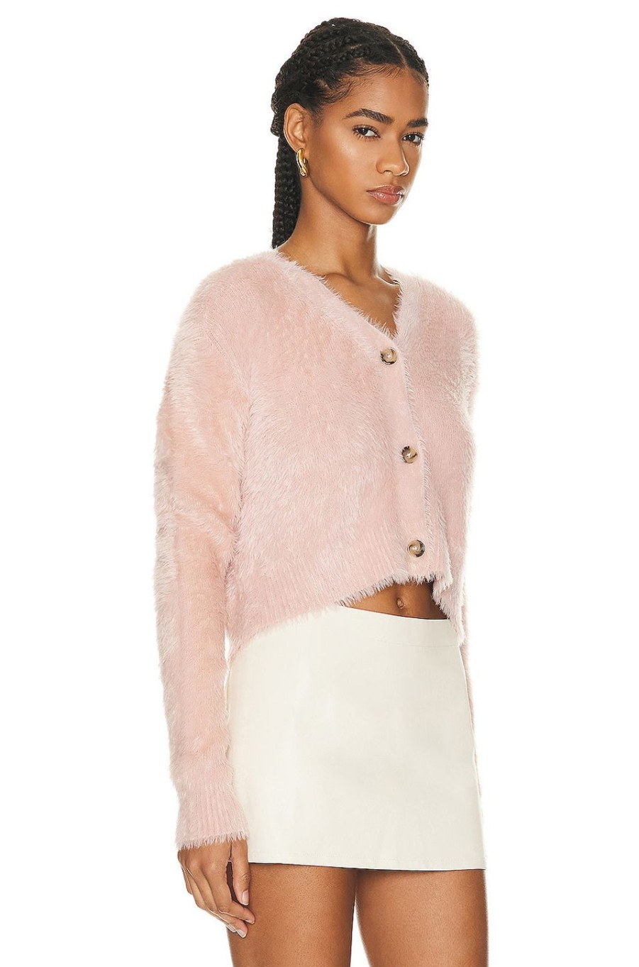 Women Acne Studios Sweaters & Knits | Crop Cardigan Dusty Pink