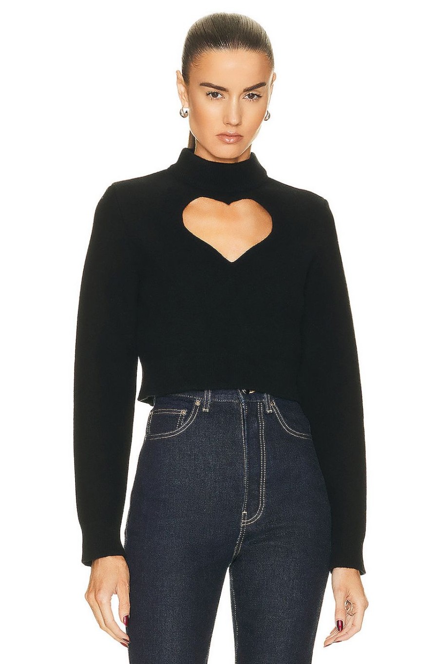 Women ALAÏA Sweaters & Knits | Heart Sweater Noir