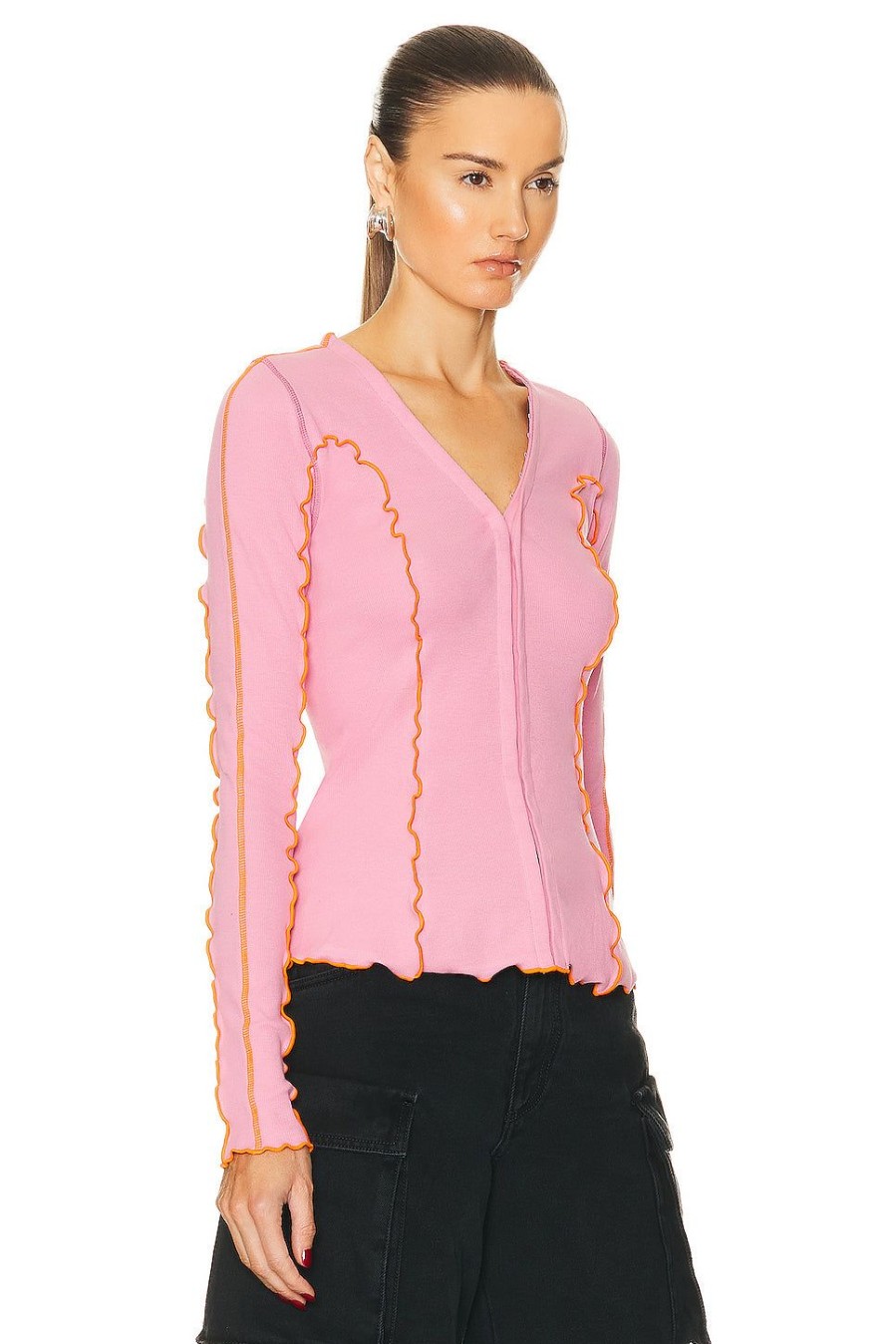 Women Diesel Tops | Long Sleeve Top Pink