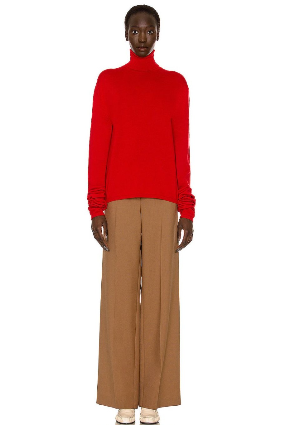 Women The Row Sweaters & Knits | Carlus Top Crimson Red