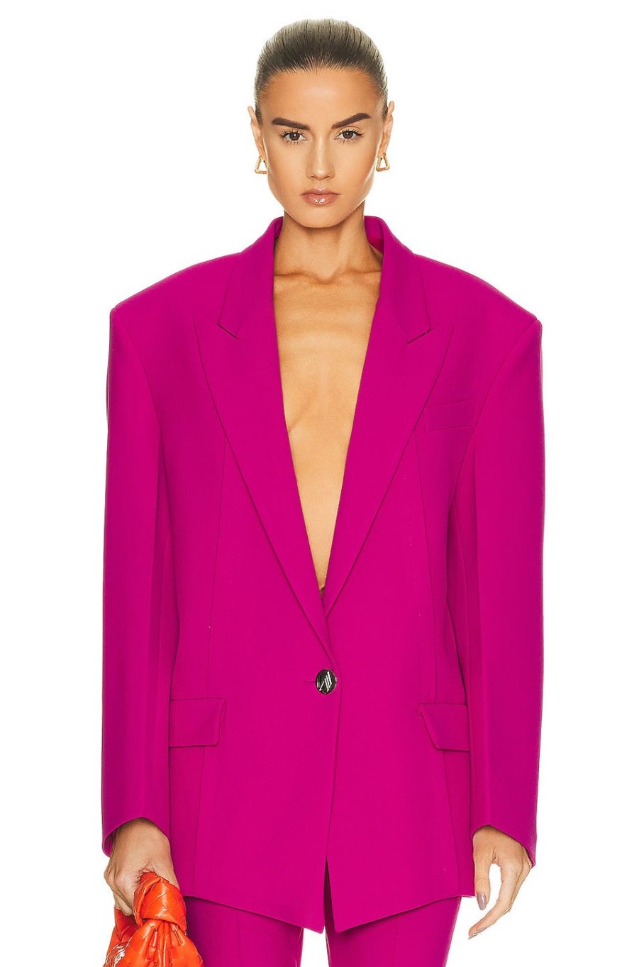 Women THE ATTICO Jackets & Coats | Glen Blazer Super Pink