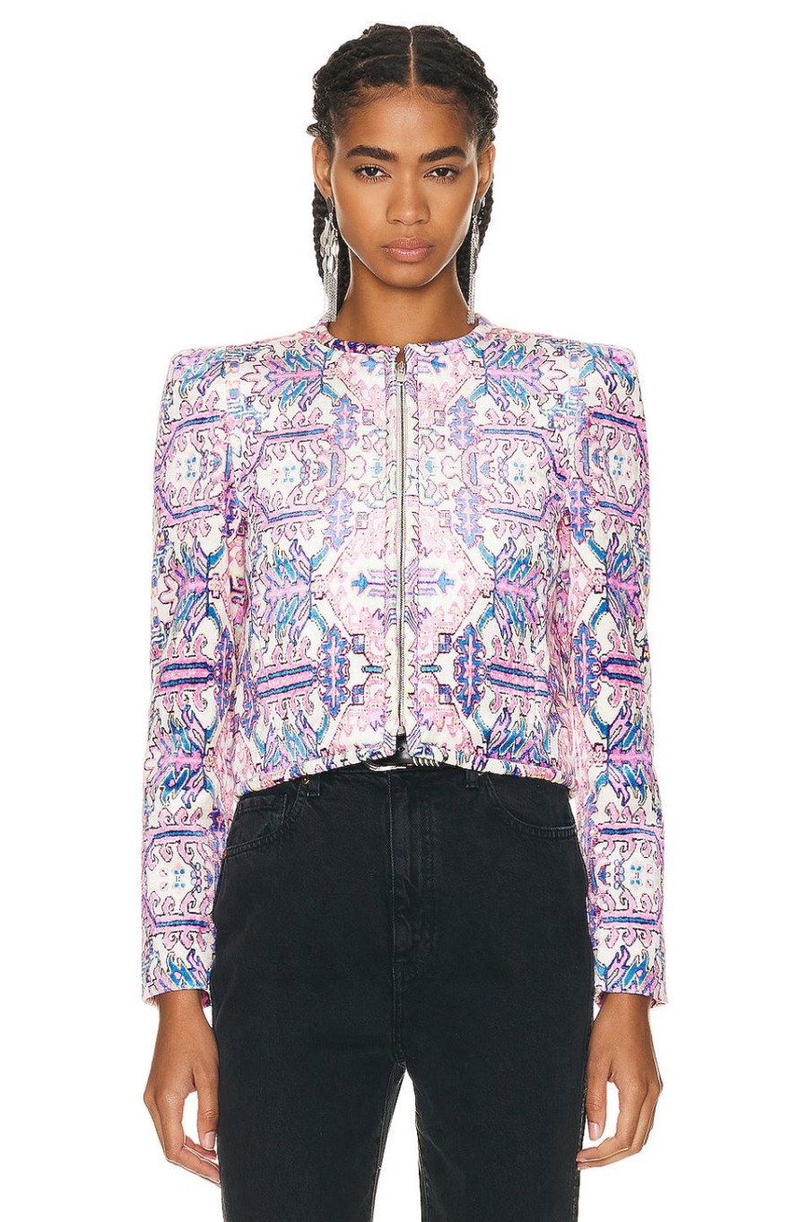 Women Isabel Marant Jackets & Coats | Valian Tapestry Jacket Ecru