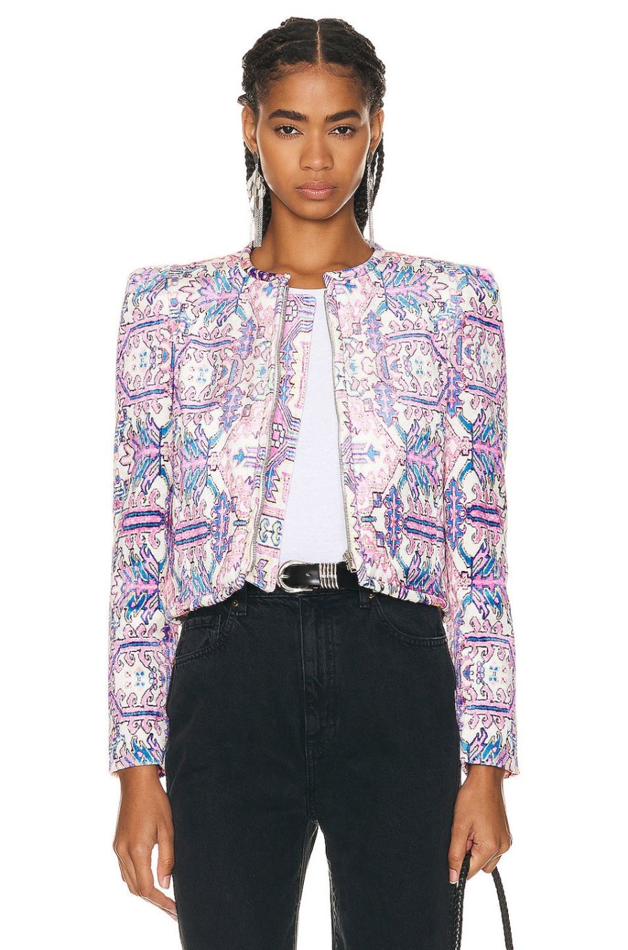 Women Isabel Marant Jackets & Coats | Valian Tapestry Jacket Ecru