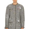 Women R13 Jackets & Coats | R13 Slouch Tweed Jacket Grey