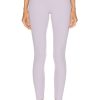 Women Sporty & Rich Activewear | Club Logo High Waisted Legging Faded Lilac & Black