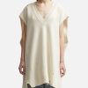 Women MM6 Maison Margiela Dresses | V-Neck Sleeveless Dress White