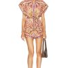 Women Zimmermann Jumpsuits & Rompers | Halcyon Cuffed Playsuit Mustard & Pink Paisley