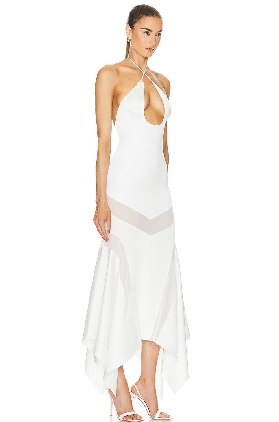 Women THE ATTICO Dresses | Saskia Midi Dress White