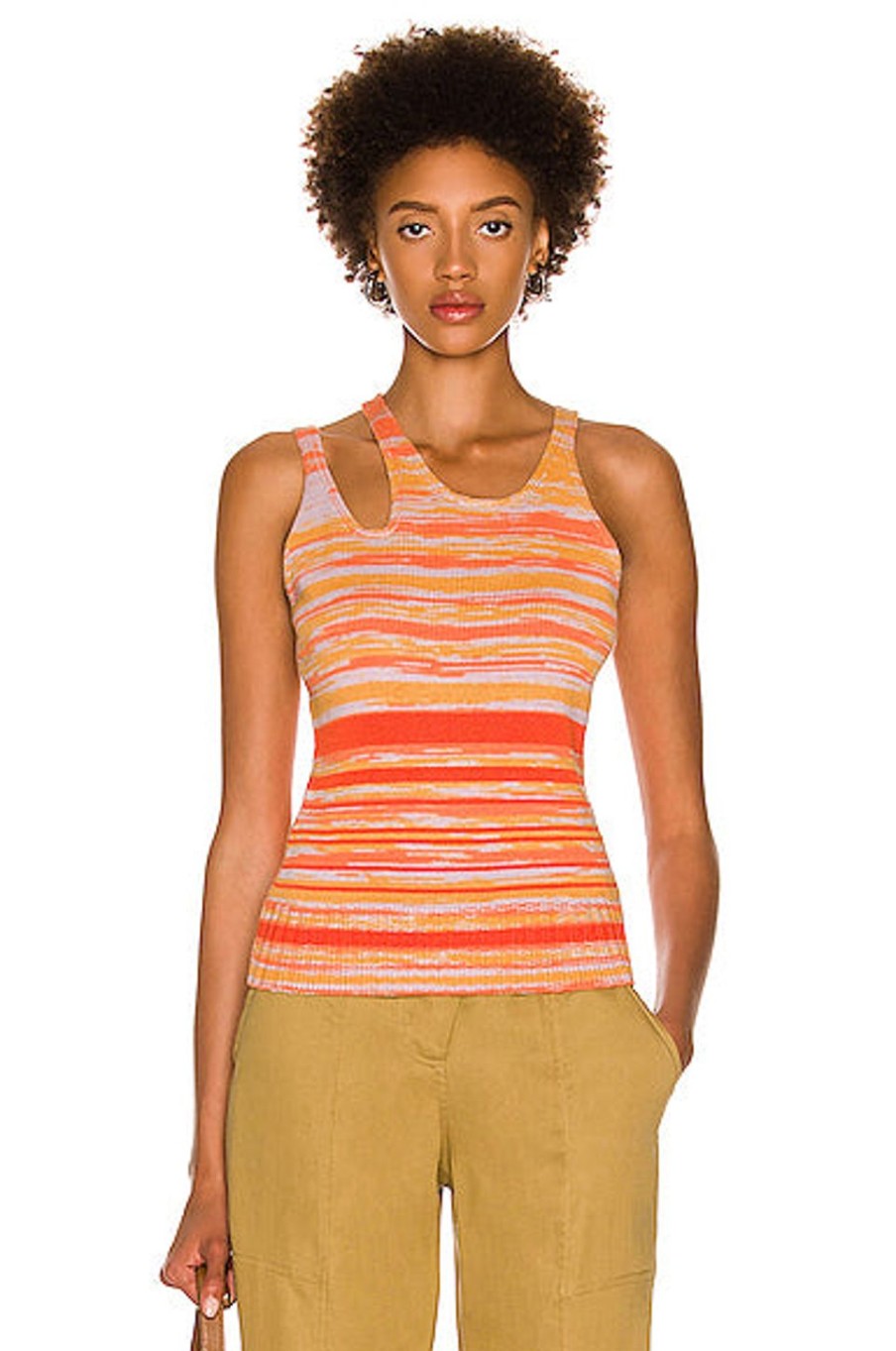 Women JONATHAN SIMKHAI Tops | Avani Tank Top Lupine Space Dye