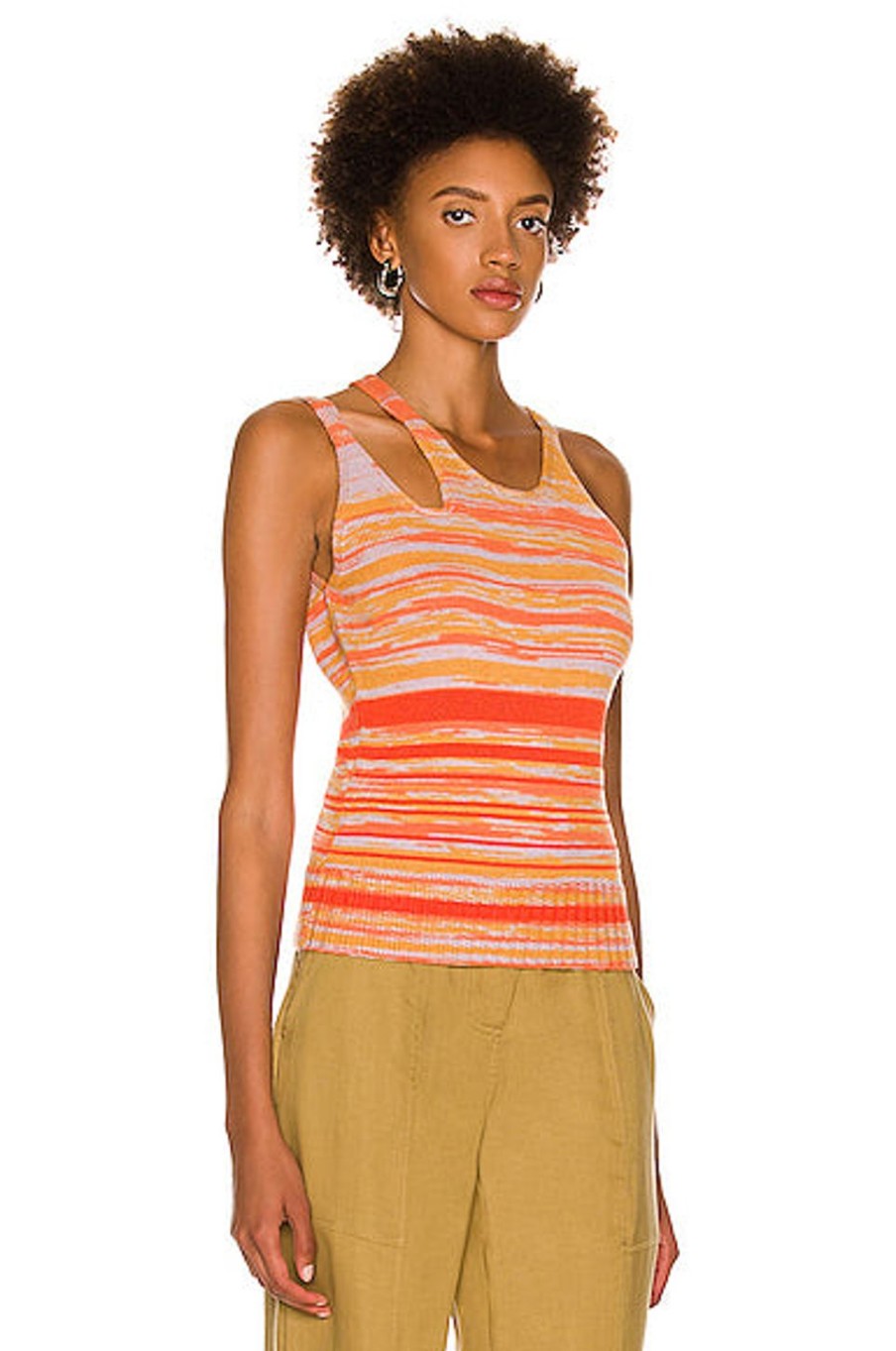 Women JONATHAN SIMKHAI Tops | Avani Tank Top Lupine Space Dye