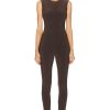 Women Norma Kamali Jumpsuits & Rompers | Sleeveless Catsuit Chocolate