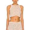 Women Saint Laurent Tops | Crochet Top Naturel