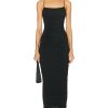 Women WARDROBE.NYC Dresses | Ruched Slip Dress Black