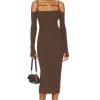 Women JACQUEMUS Dresses | La Robe Sierra Dress Brown