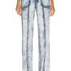 Women Diesel Pants | Wide Leg Pant Blue