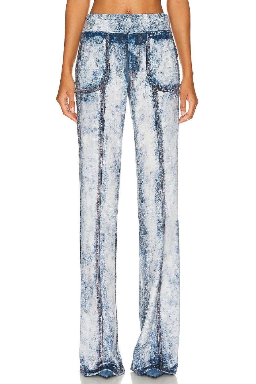 Women Diesel Pants | Wide Leg Pant Blue