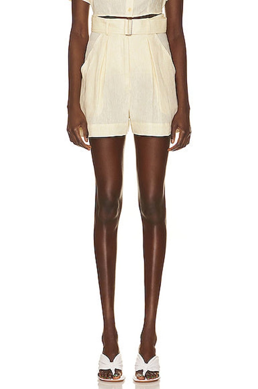 Women MATTHEW BRUCH Shorts | Pleated Short Lemonade