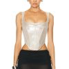 Women Miaou Tops | Campbell Corset Metallic