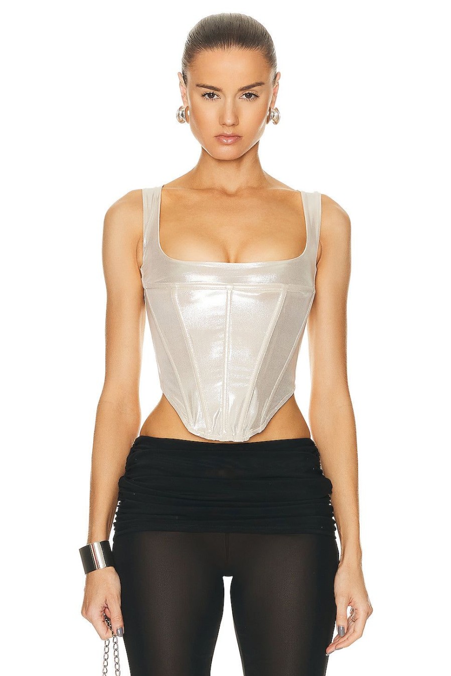 Women Miaou Tops | Campbell Corset Metallic