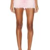 Women VERSACE Shorts | All Over Logo Short Flamingo Pink