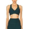 Women Beyond Yoga Activewear | Spacedye Lift Your Spirits Bra Midnight Green Heather