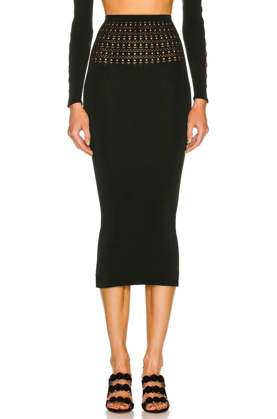 Women ALAÏA Skirts | Tube Skirt Vert Fonce