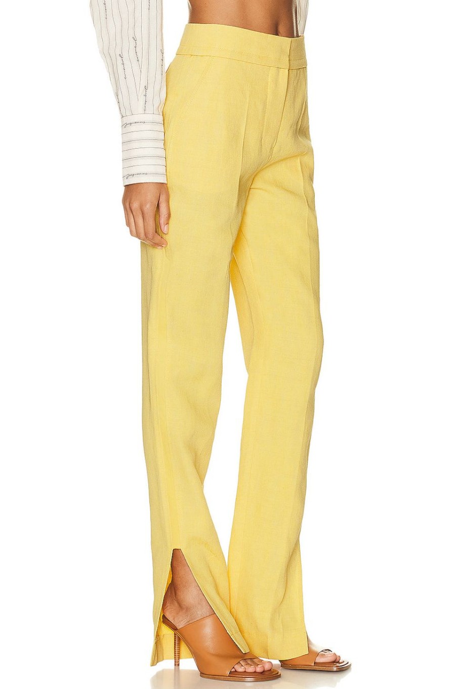 Women JACQUEMUS Pants | Le Pantalon Tibau Yellow