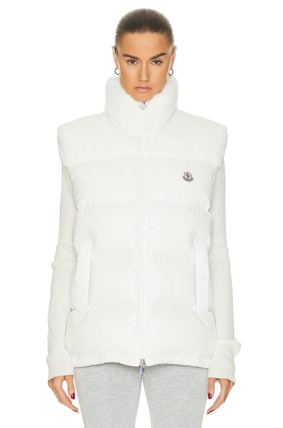 Women Moncler Jackets & Coats | Lempa Vest White