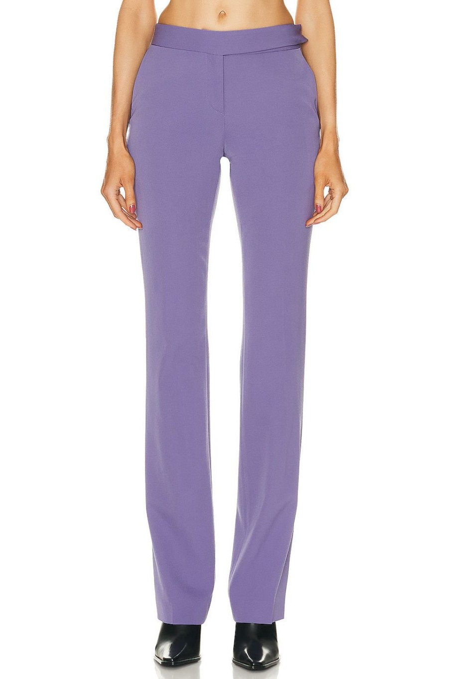 Women Stella McCartney Pants | Low Waist Slim Pant Mauve