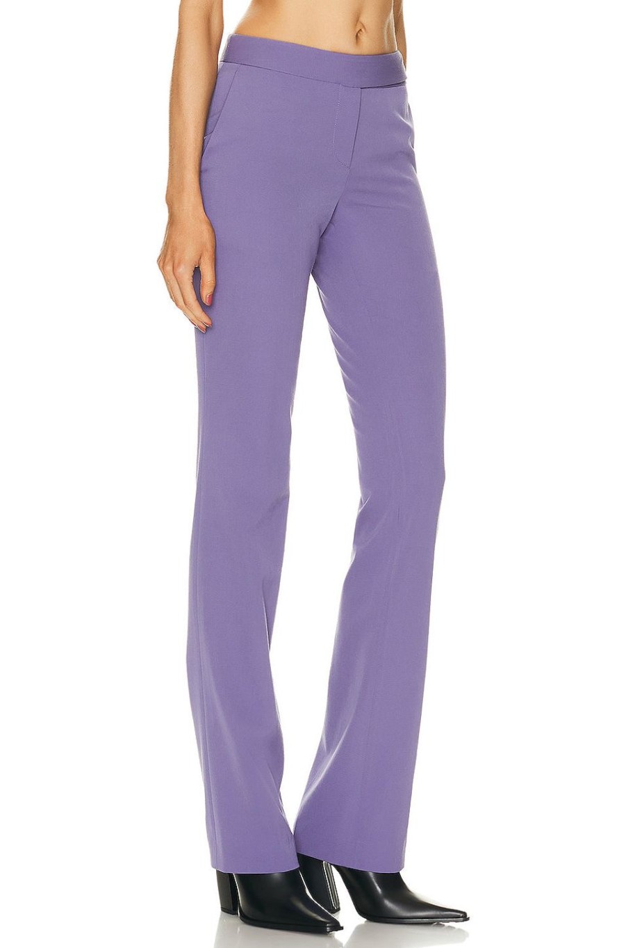 Women Stella McCartney Pants | Low Waist Slim Pant Mauve