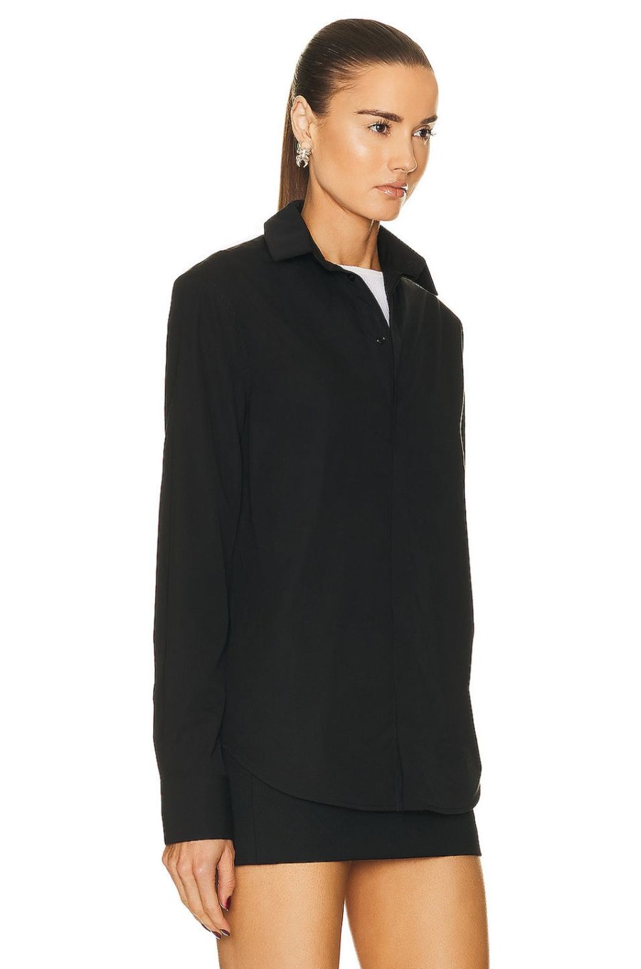 Women WARDROBE.NYC Tops | Classic Shirt Black