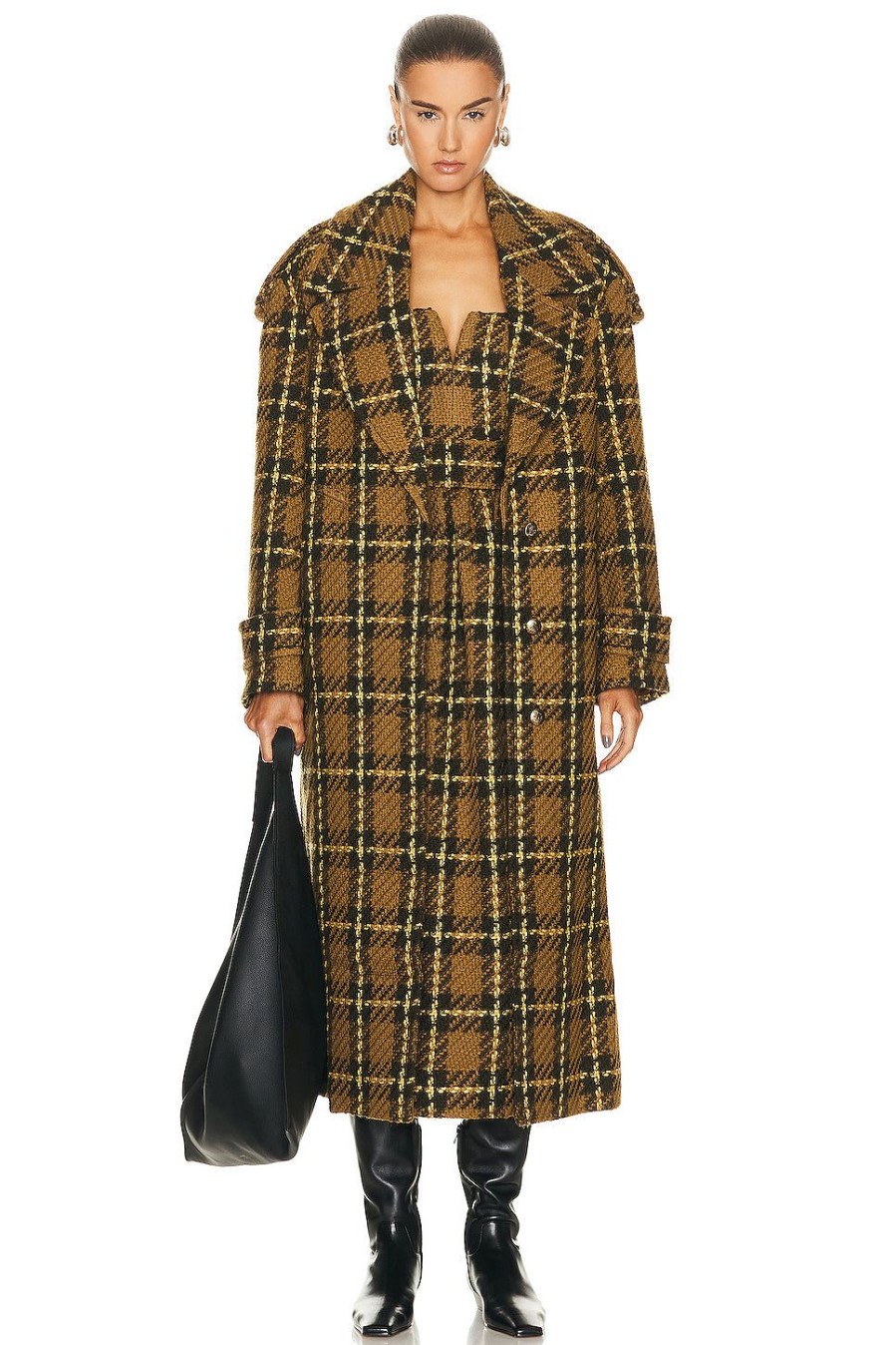 Women Zimmermann Jackets & Coats | Luminosity Wool Coat Olive Check