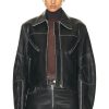 Women Helmut Lang Jackets & Coats | Leather Biker Jacket Black