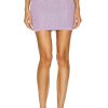 Women David Koma Skirts | Crystal Embroidered Knit Mini Skirt Lilac