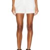 Women ALAÏA Shorts | High Rise Belted Short Blanc