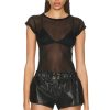 Women TOM FORD Tops | Transparent Fitted T-Shirt Black