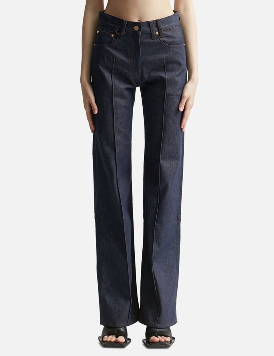 Women Jacquemus Pants | Le De N Mes Bordado Blue