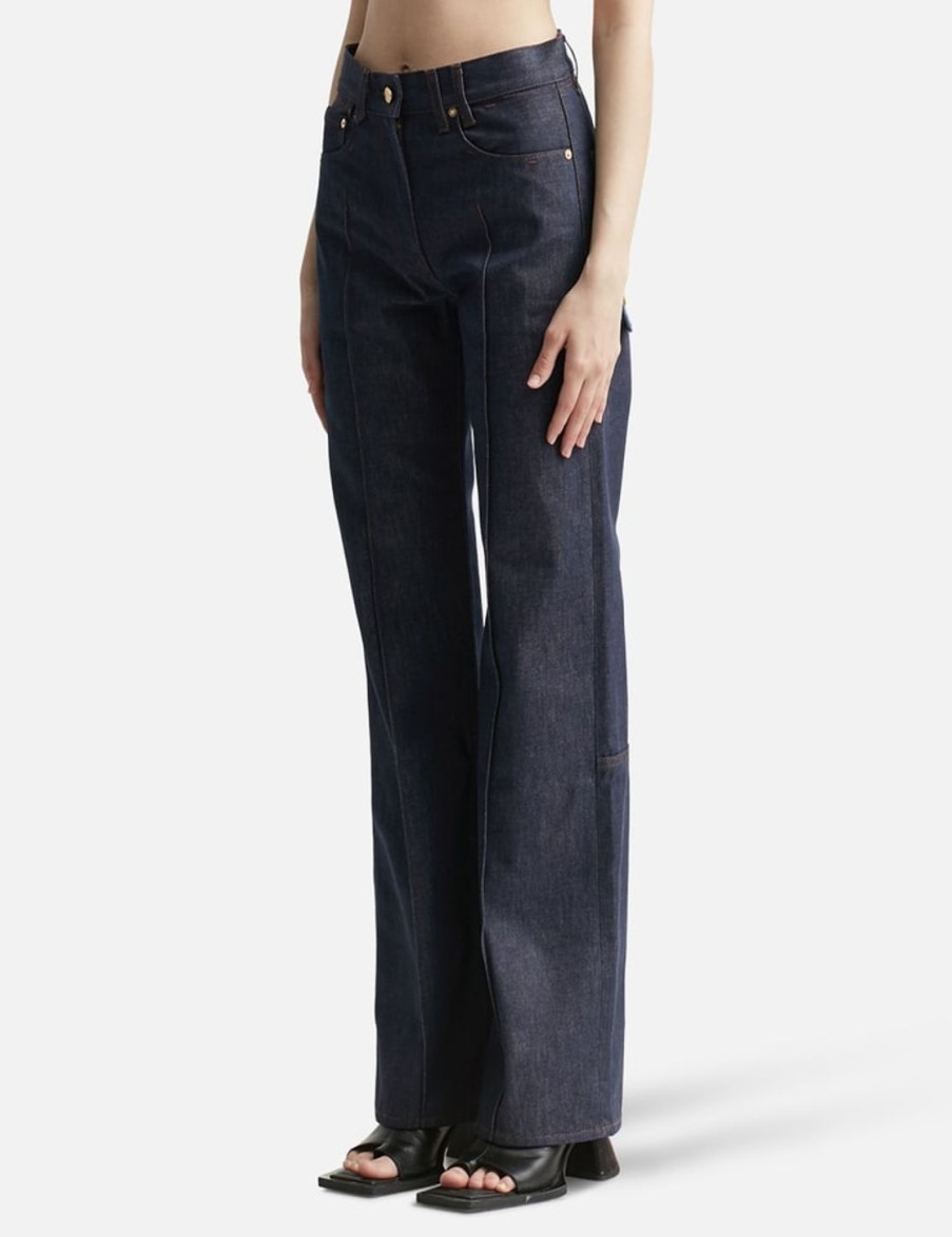 Women Jacquemus Pants | Le De N Mes Bordado Blue