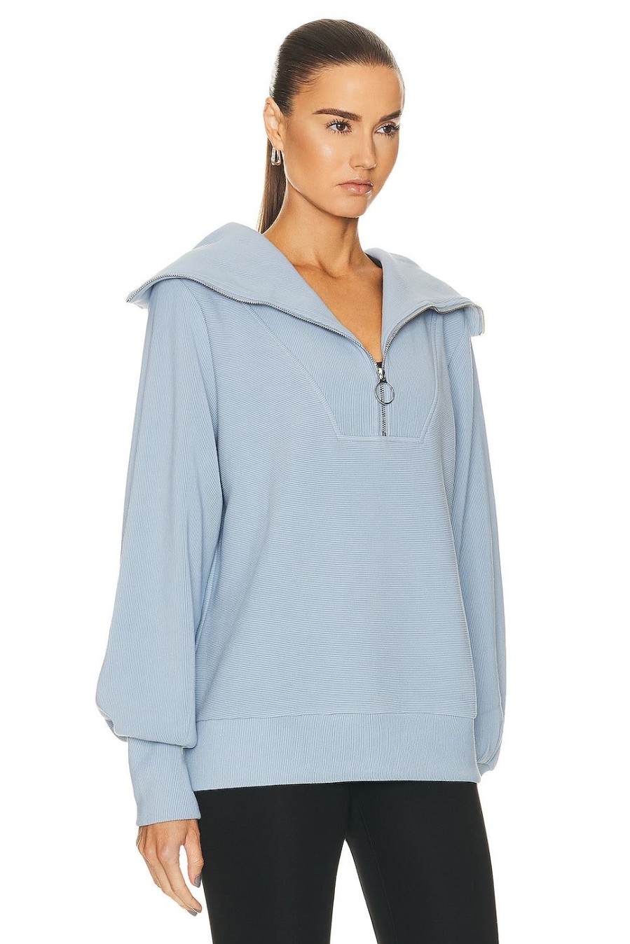 Women Varley Sweaters & Knits | Vine Half Zip Sweater Dusty Blue