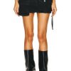 Women THE ATTICO Skirts | Fay Mini Skirt Black