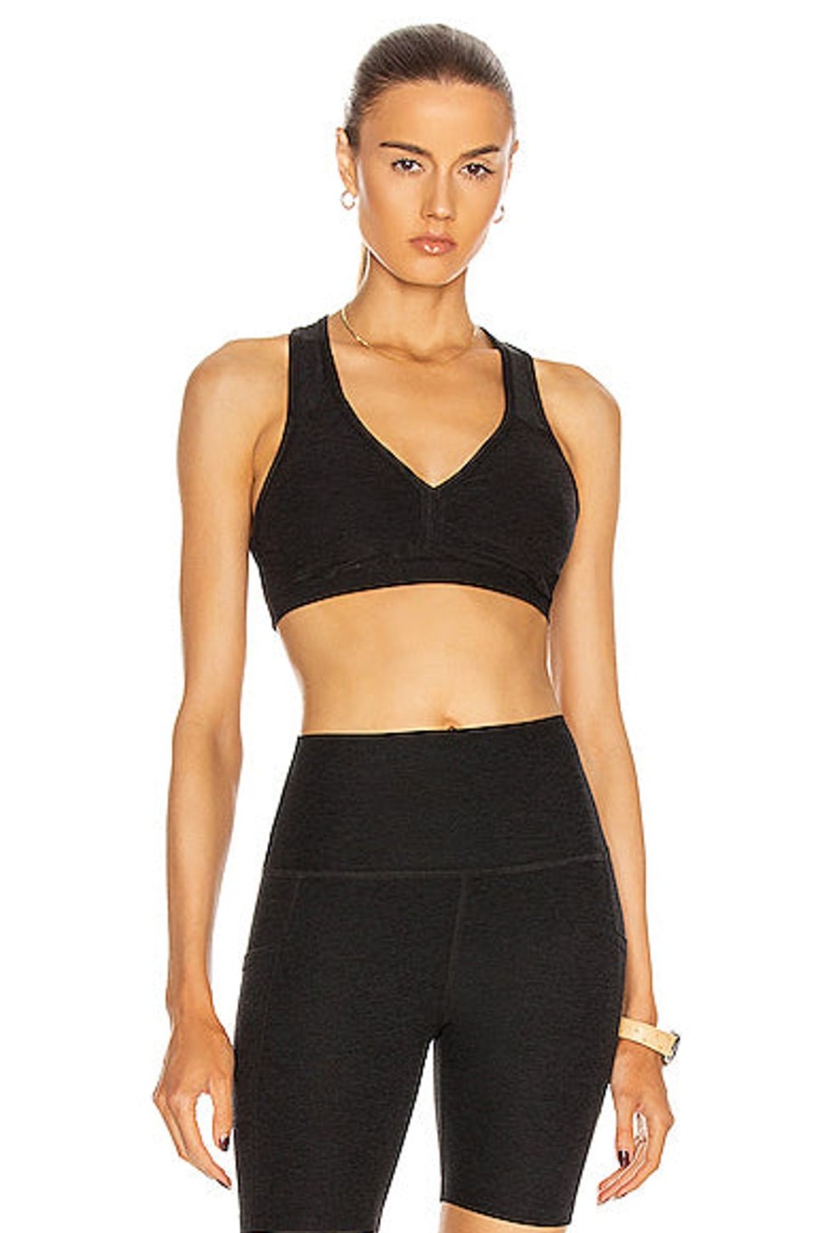 Women Beyond Yoga Activewear | Spacedye Lift Your Spirits Bra Darkest Night