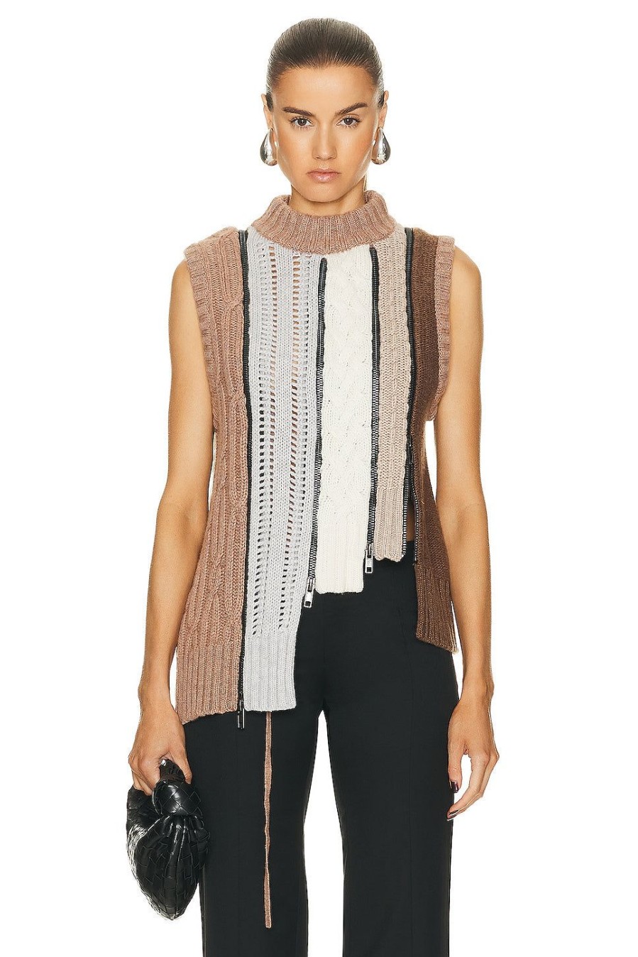 Women Christopher Esber Sweaters & Knits | Connector Cable Knit Vest Sirocco Multi