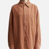 Women Maison Margiela Tops | Check Cotton Oversized Shirt Red